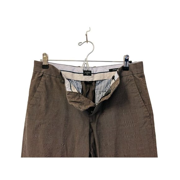 GAP Other - GAP Tailored Casual Pants Strait Fit Cotton Trousers in Beige Tartan Size 31/30